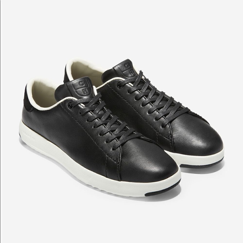Cole Haan grandpro tennis sneakers black leather NIB